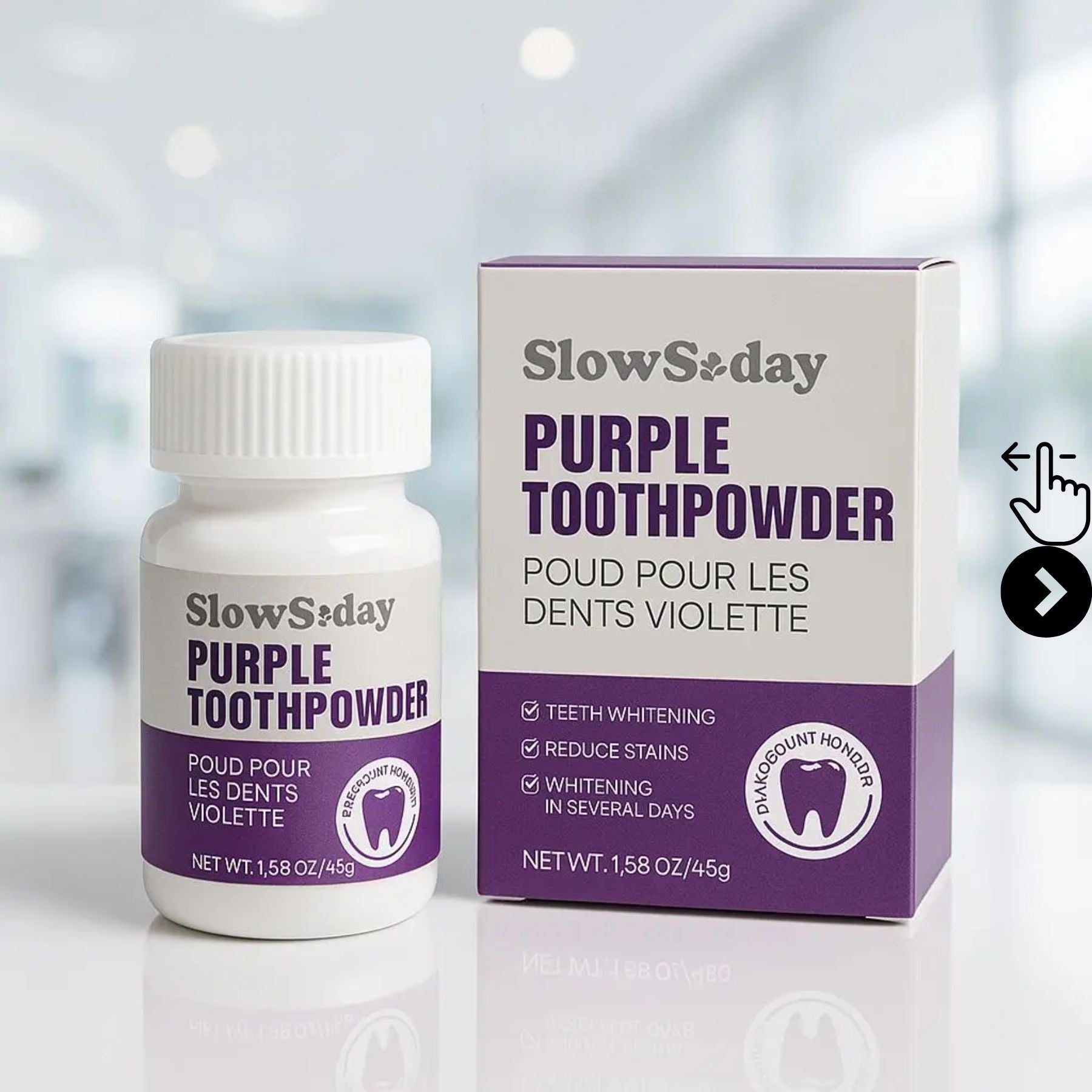 SlowSday® Elimina Lo Amarillo De Tus Dientes en 10 minutos.