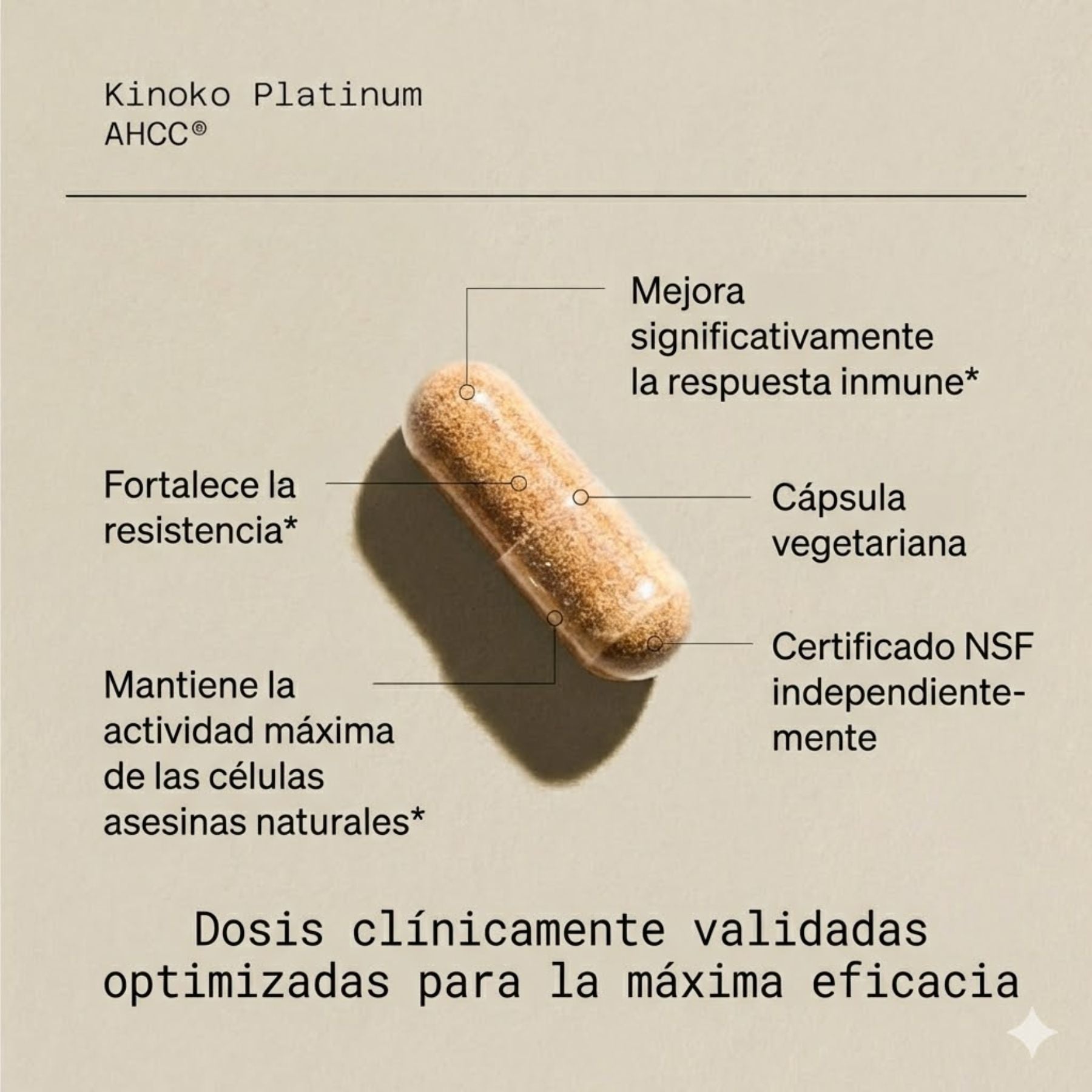 AHCC®-ELIMINADOR DE VERRUGAS CAUSADAS POR EL VPH- (60 cápsulas).
