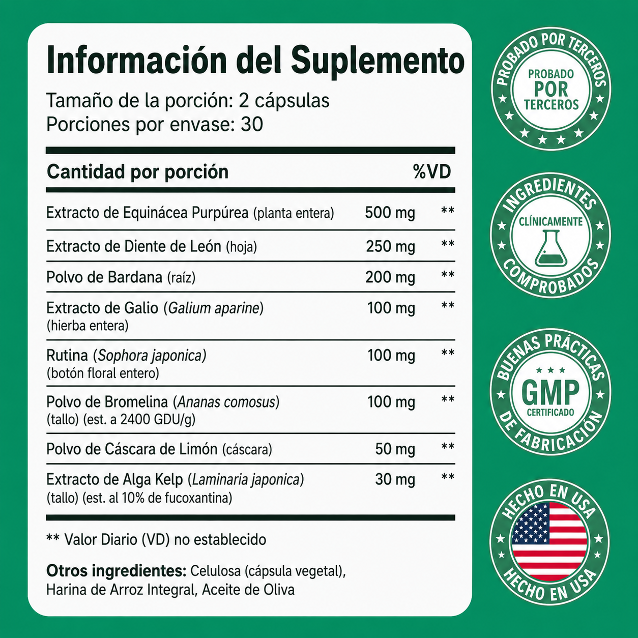 SCULPTIQUE® Suplemento de drenaje linfático PIERNAS LIGERAS en 15 días (60 capsulas)