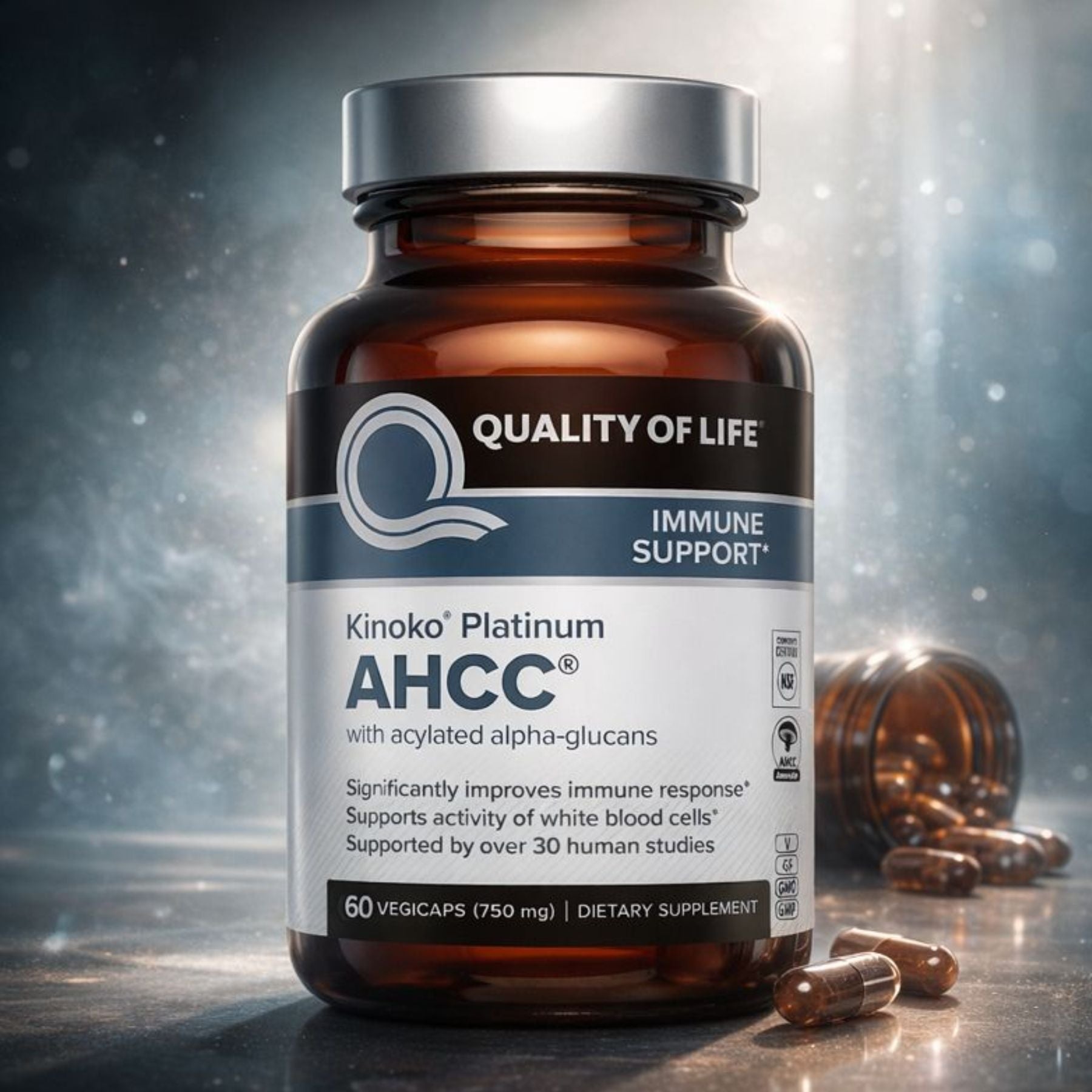 AHCC®-ELIMINADOR DE VERRUGAS CAUSADAS POR EL VPH (60 cápsulas).  DISTRIBUIDOR OFICIAL®.